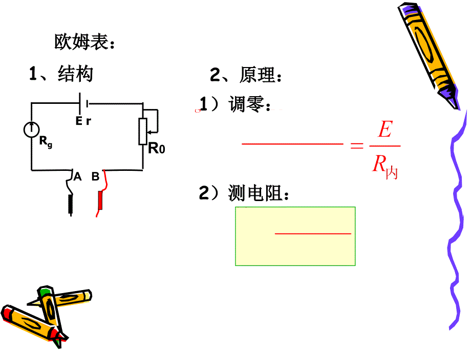 人教版高二物理-必修第三册-第十一章-第5节实验：练习使用多用电表-学会操作及读数课件_第2页