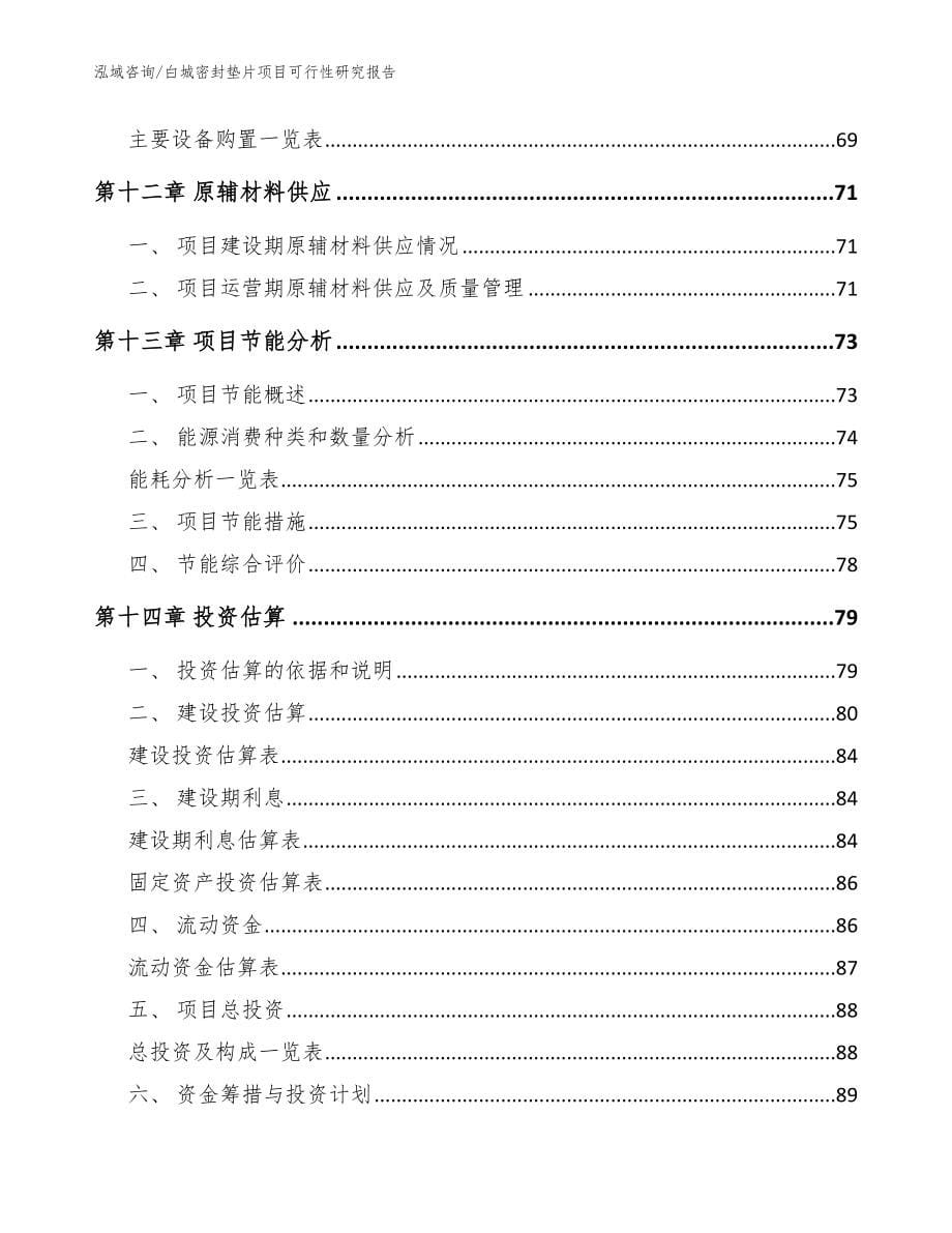 白城密封垫片项目可行性研究报告【模板范本】_第5页