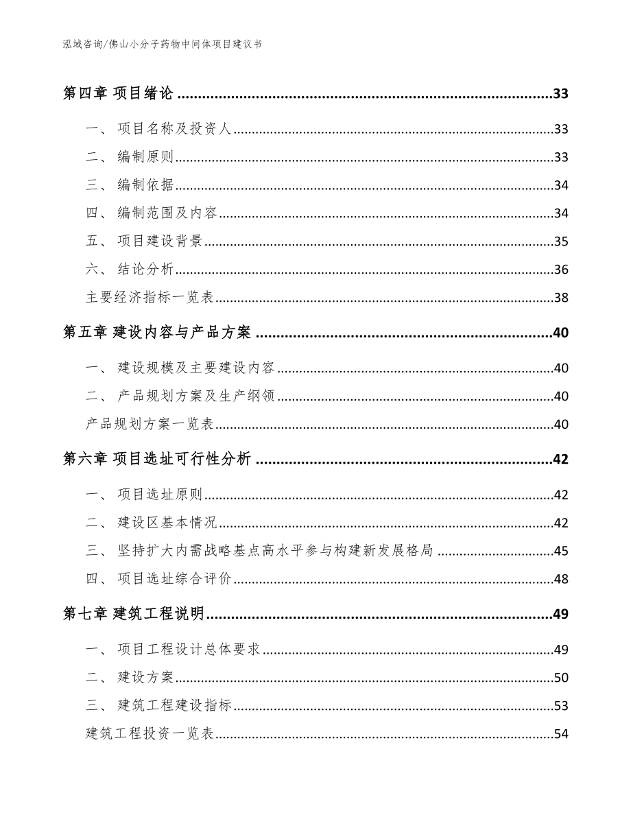 佛山小分子药物中间体项目建议书范文模板_第2页