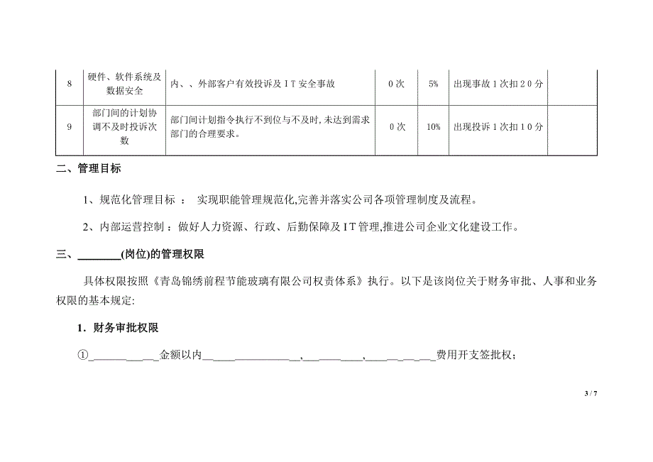 人事行政总监目标责任书(合同版)_第3页