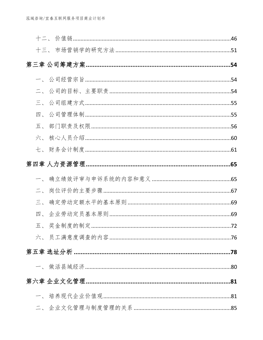 宜春互联网服务项目商业计划书【模板范本】_第3页