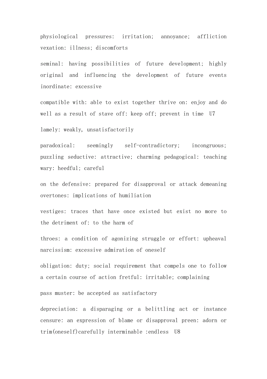 新编英语教程6各单元词汇解释_第3页