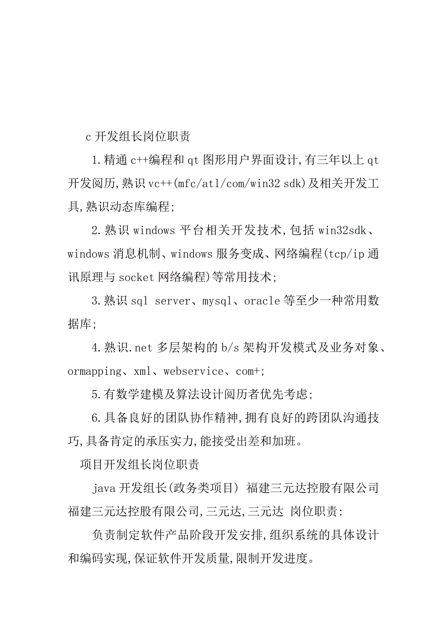 2023年开发组长岗位职责篇_第2页