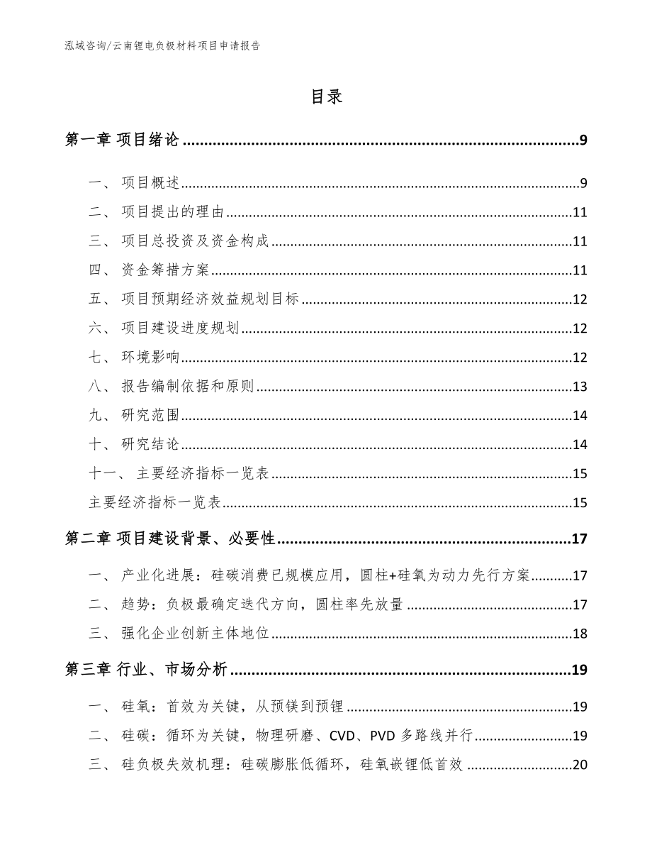 云南锂电负极材料项目申请报告_第2页