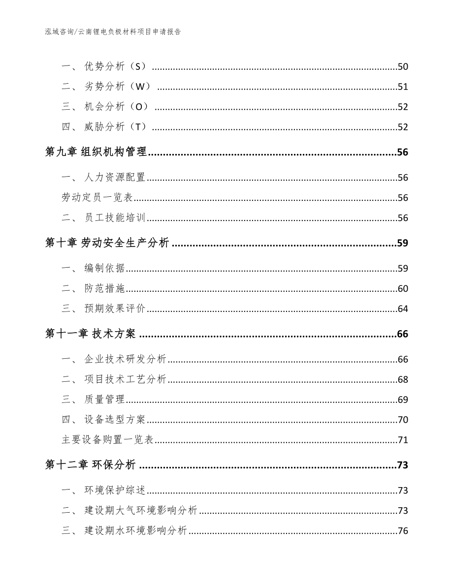 云南锂电负极材料项目申请报告_第4页