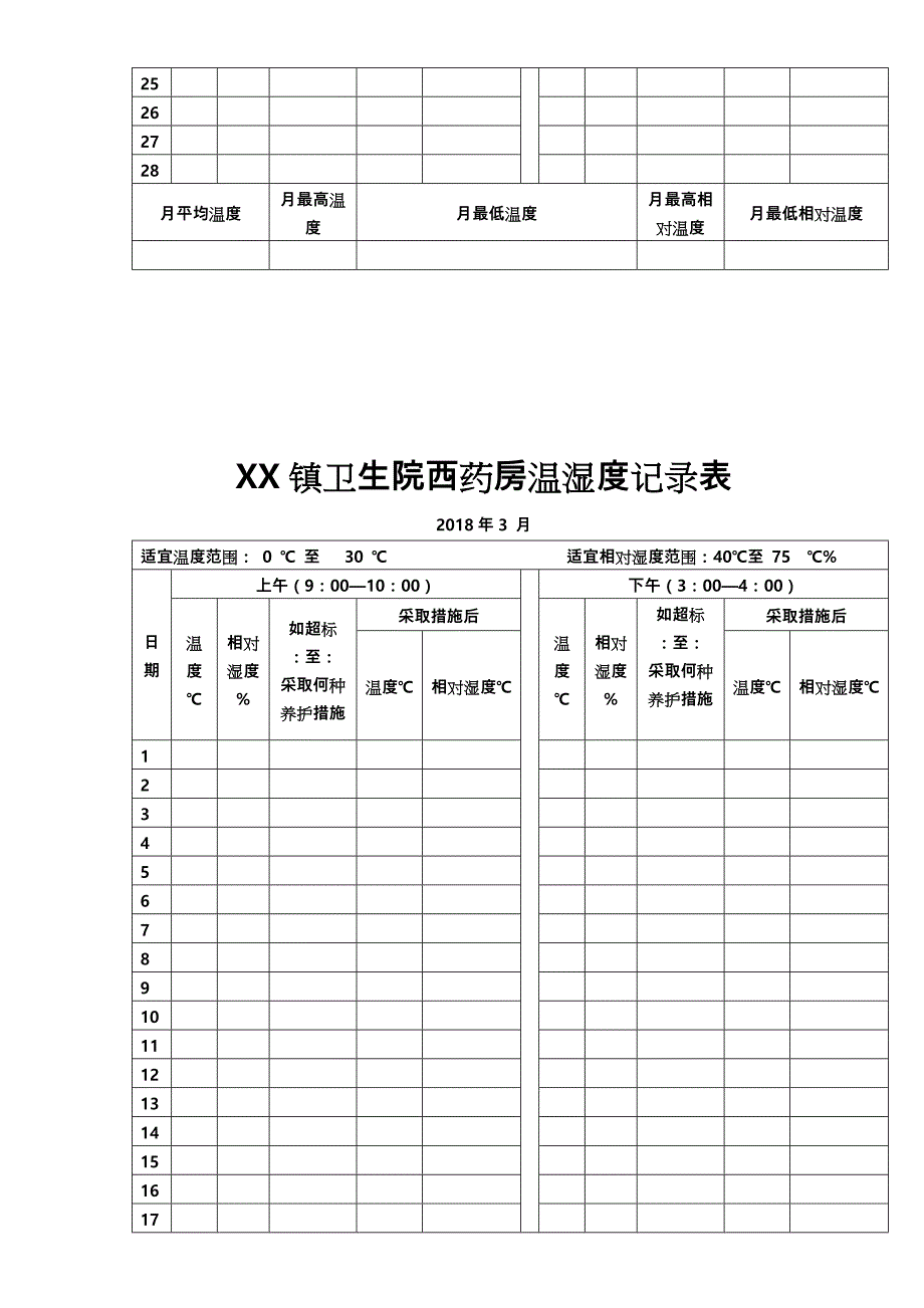 西药房温湿度记录表_第3页