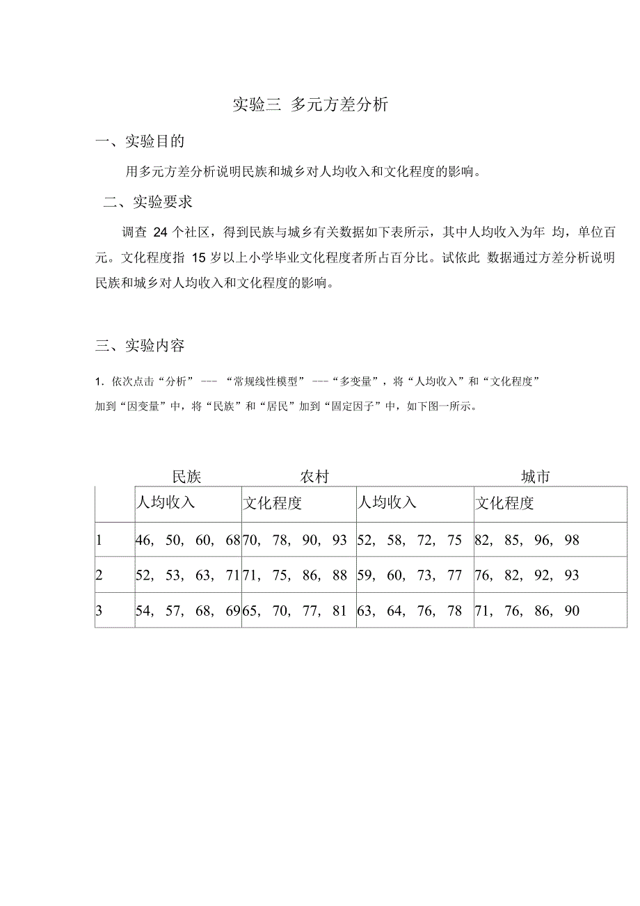 SPSS处理多元方差分析_第1页