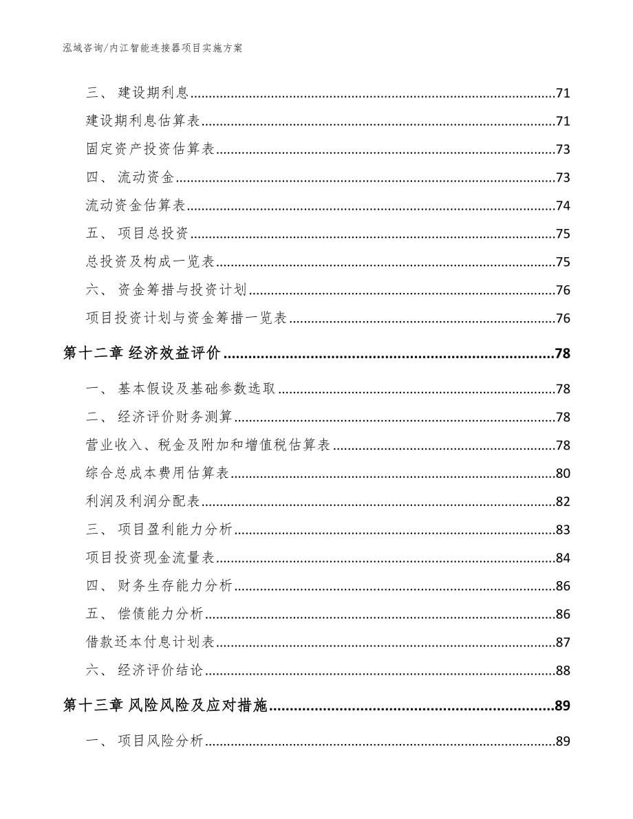 内江智能连接器项目实施方案（范文）_第5页