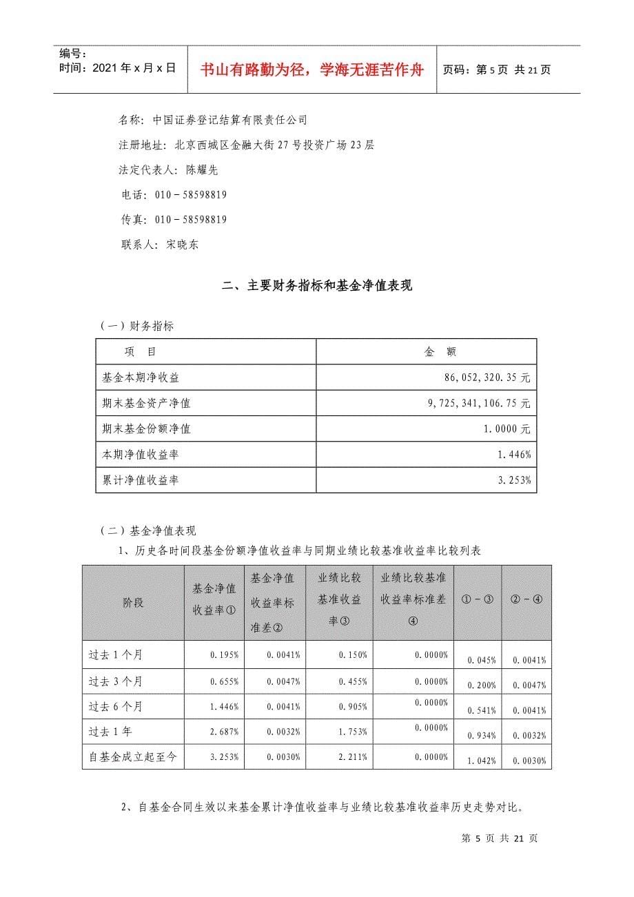 某利息收益基金半年度报告_第5页