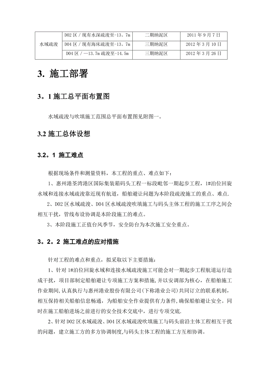 XX国际集装箱码头工程I标段疏浚与吹填施工方案_第3页