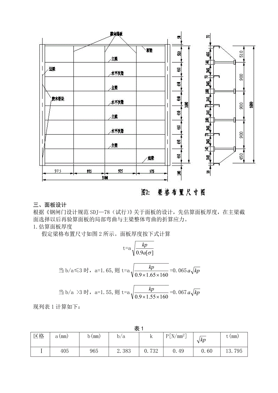 水工钢结构钢闸门课程设计.doc_第3页