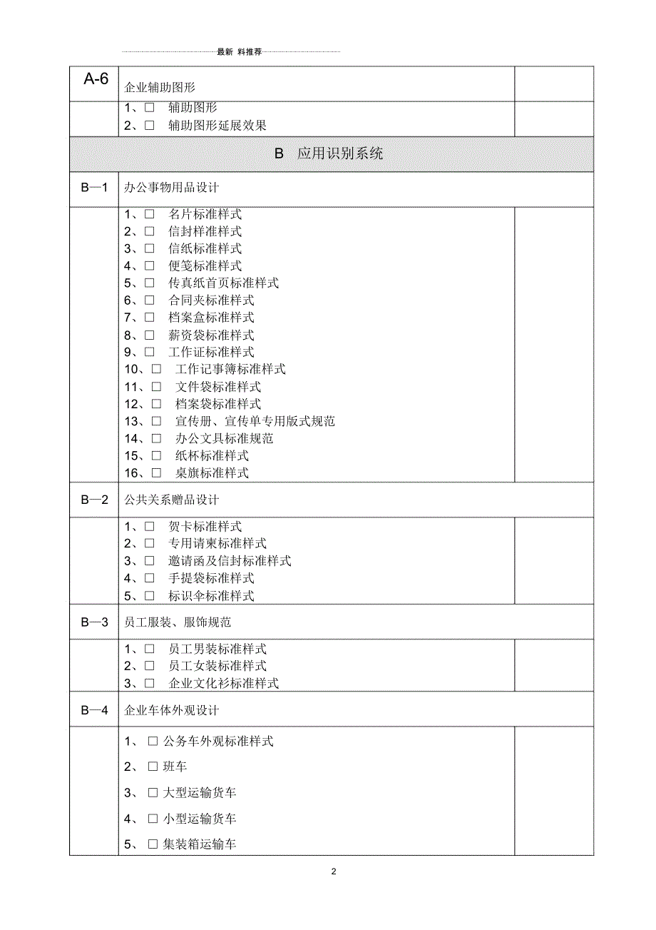 企业品牌视觉识别系统清单_第2页