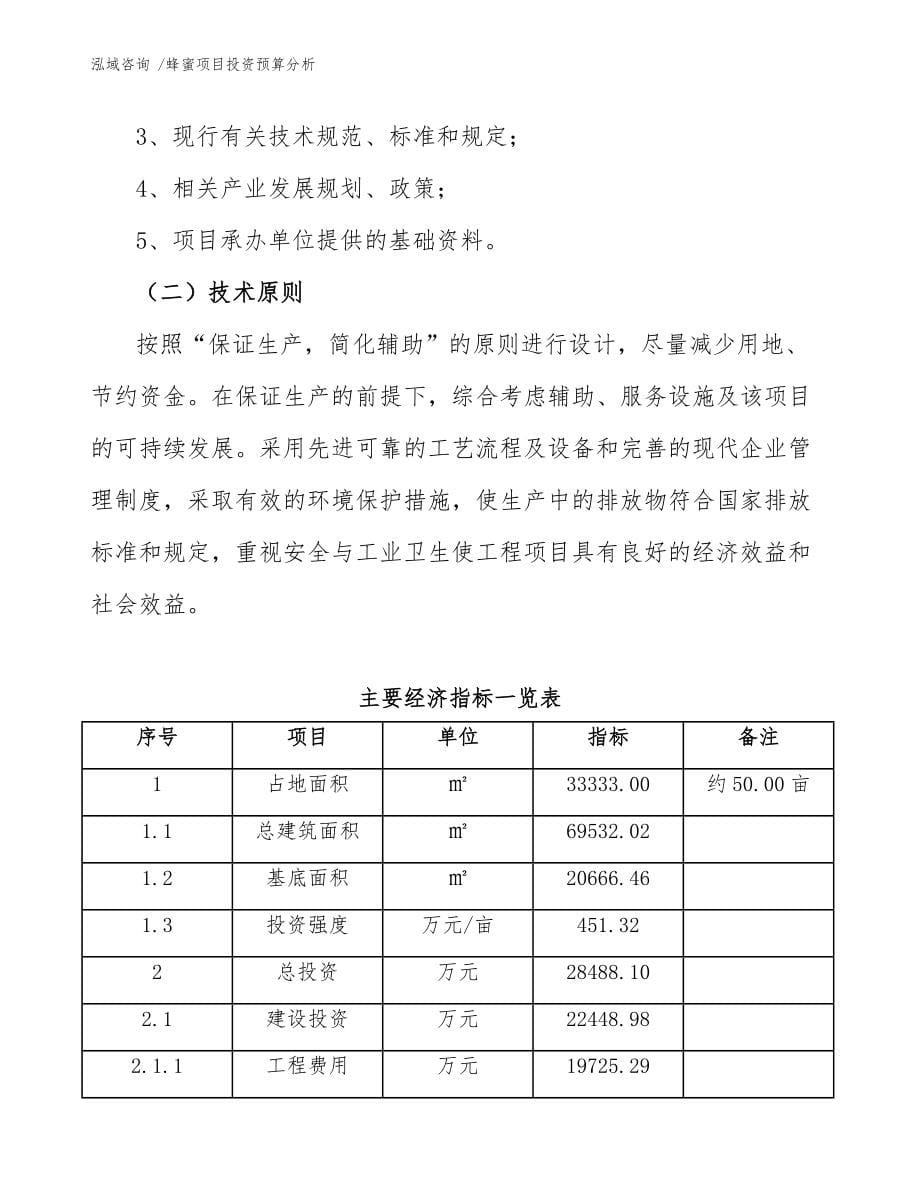 蜂蜜项目投资预算分析（模板参考）_第5页