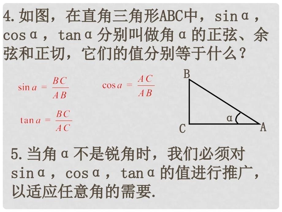 高中数学 第一章 三角函数 1.2.1 任意角的三角函数(二)知识素材 新人教版必修4_第5页