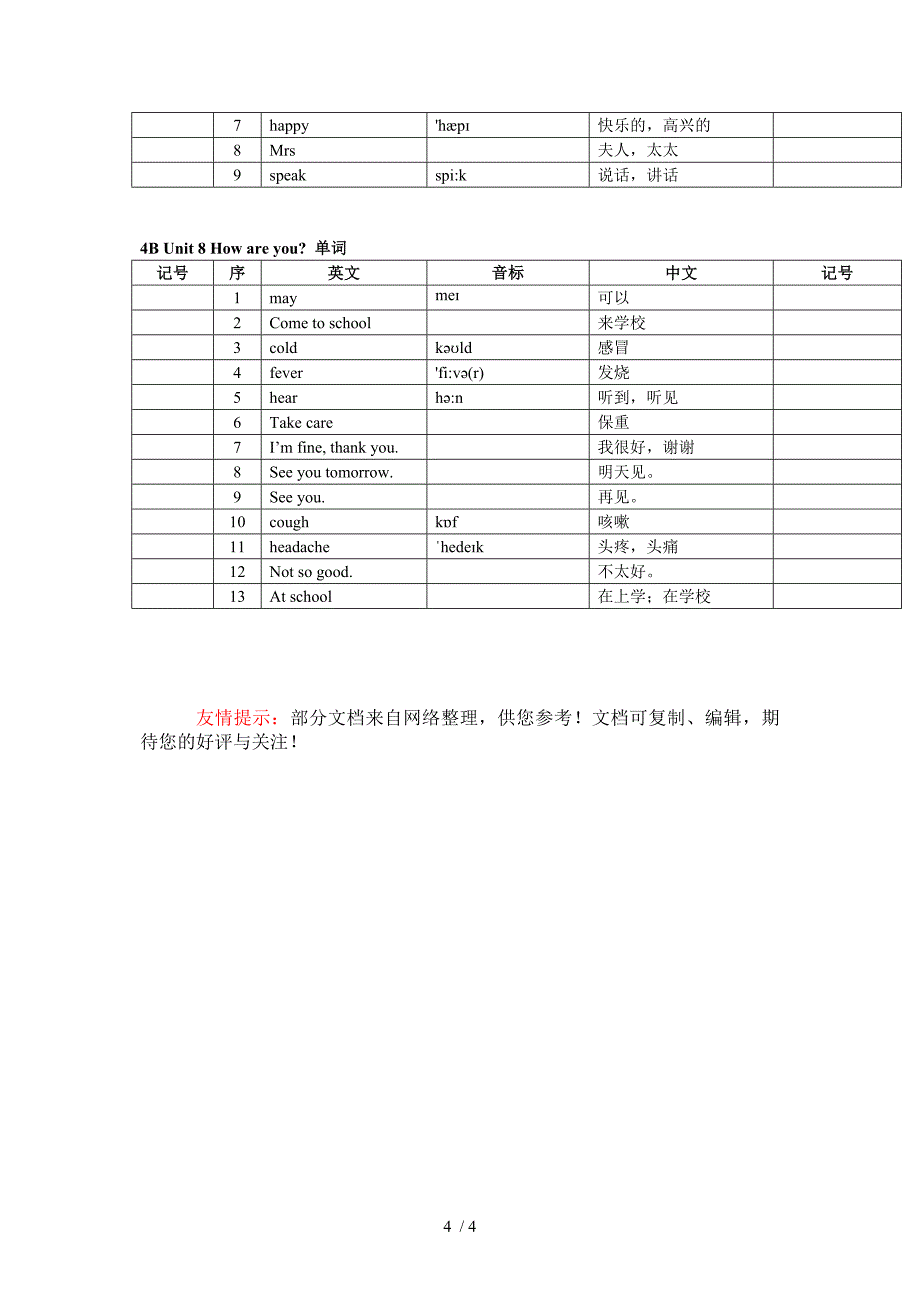 苏教版四年级下册英语单词2015最新版_第4页