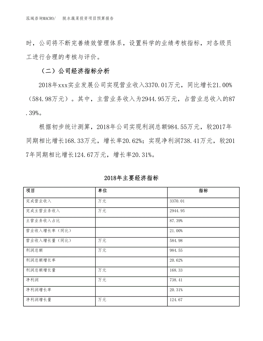 脱水蔬菜投资项目预算报告.docx_第3页