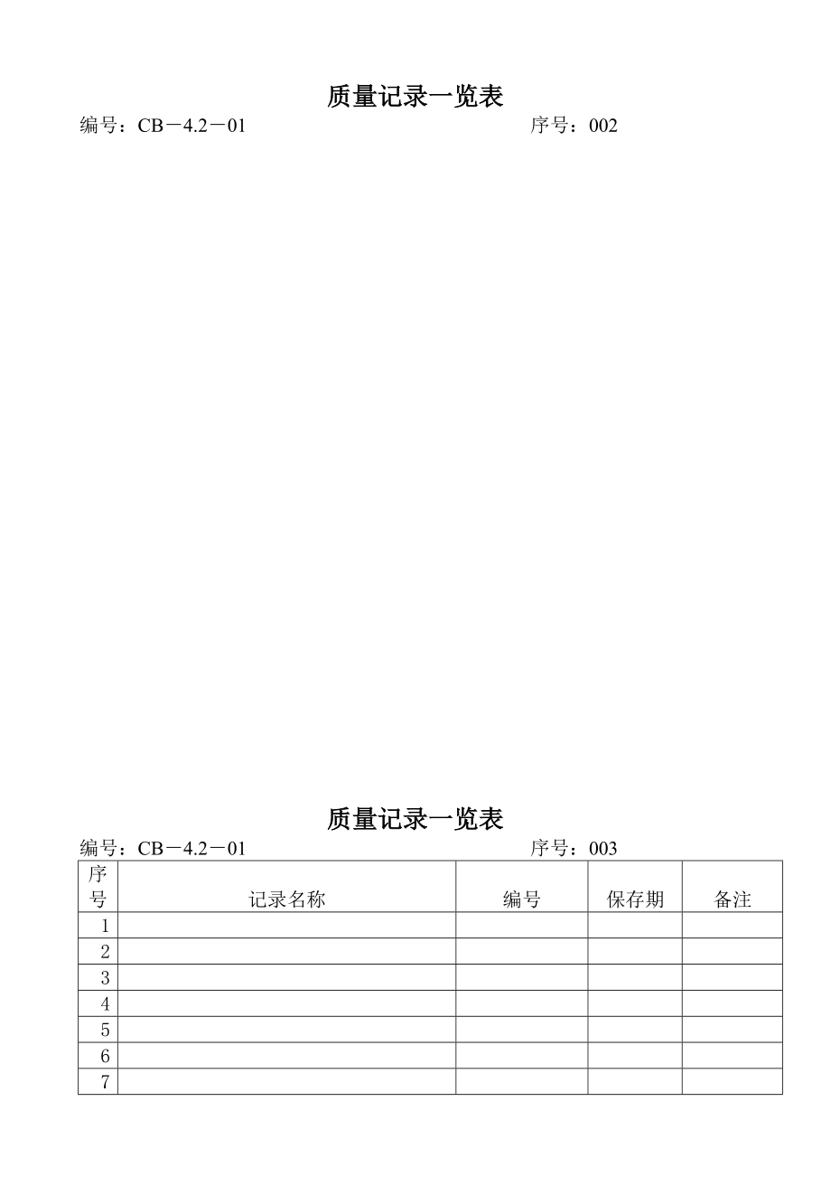 质量认证所有表格_第4页