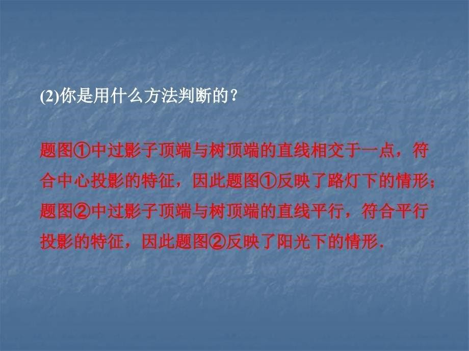 北师大版九年级年级数学上册第5章投影与视图课件1平行投影中心投影正投影的五种常见应用_第5页