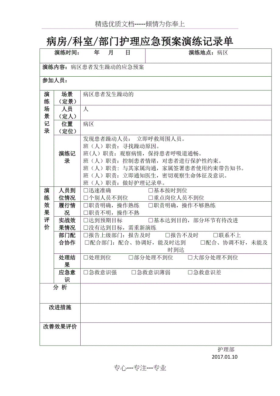 患者发生躁动的应急预案及流程_第2页