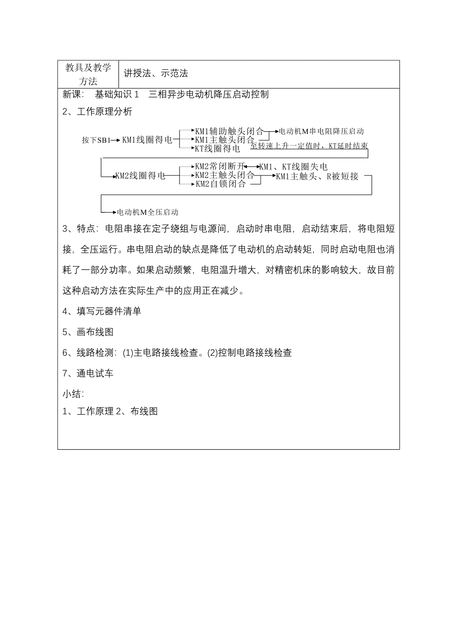 顺序与位置控制线路的安装教案.doc_第5页