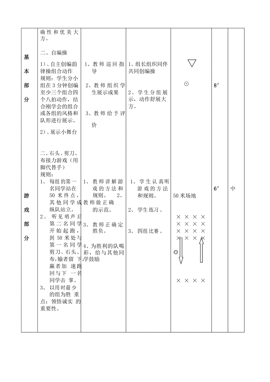 水平二(四年级)体育《韵律操》教学设计(附教案)_第4页