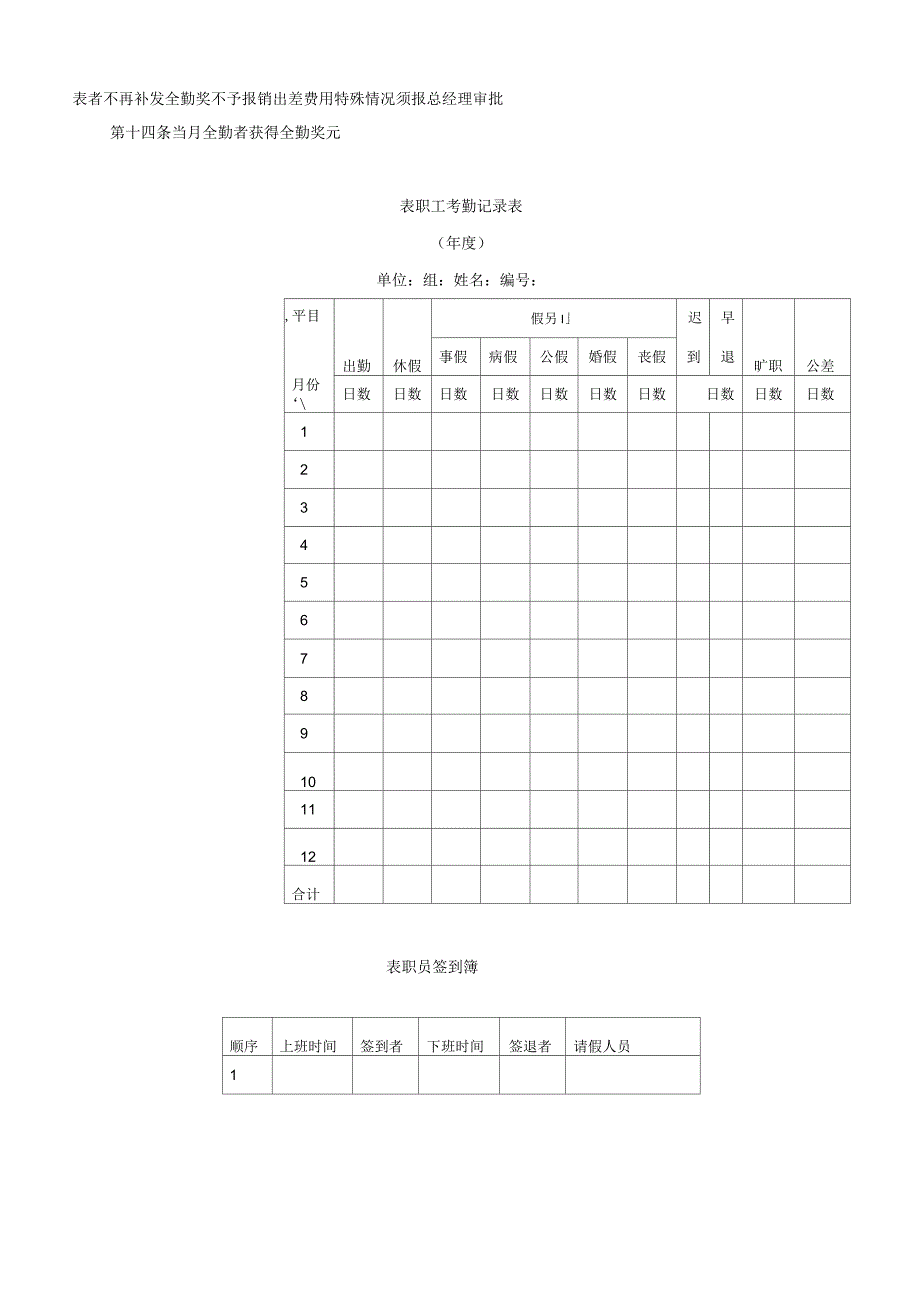 公司职工考勤管理制度_第3页