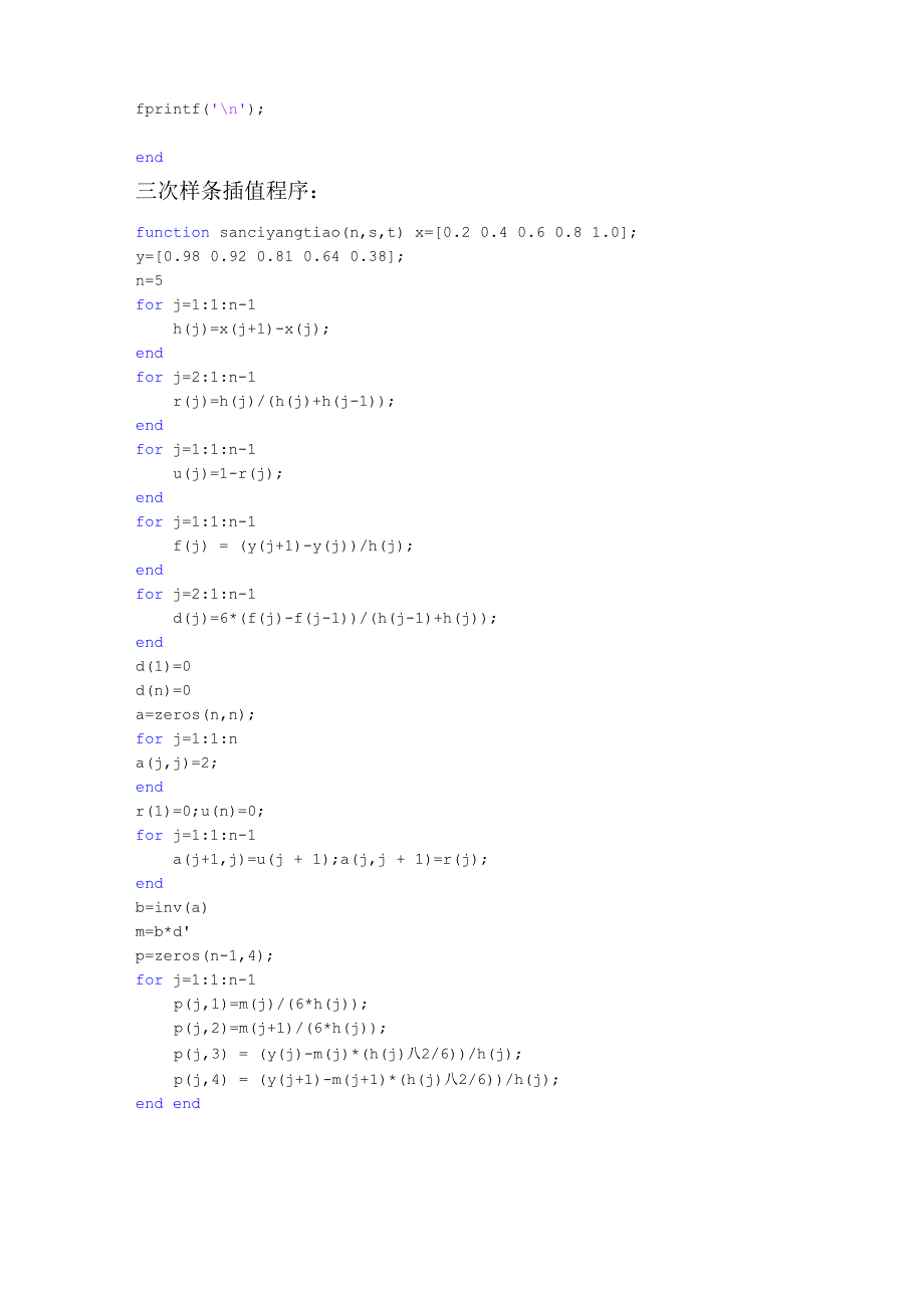 数值分析第一次实验报告_第4页