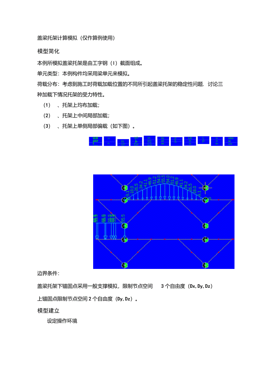 midas例题演示盖梁托架计算模拟_第1页