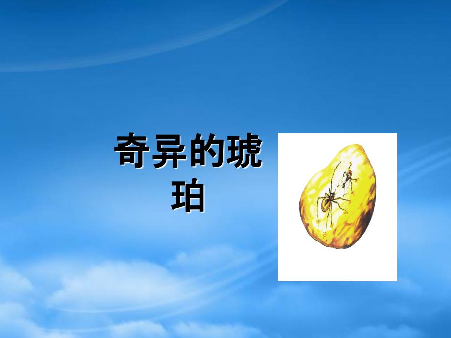 五年级语文上册奇异的琥珀课件4沪教_第1页
