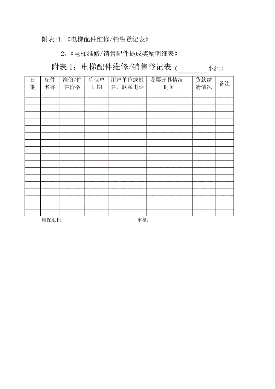 电梯配件维修销售管理制度_第3页