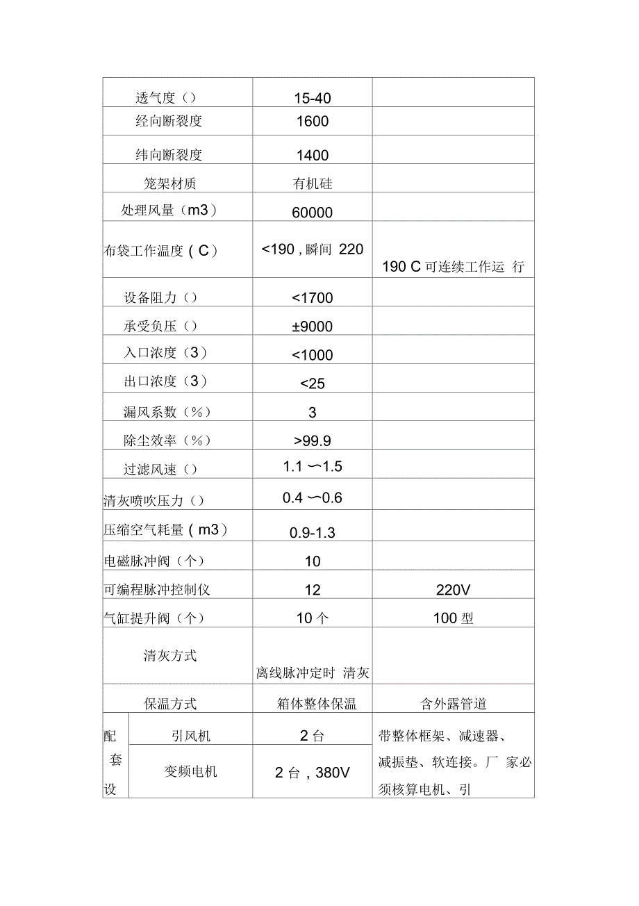 布袋除尘器技术协议_第4页