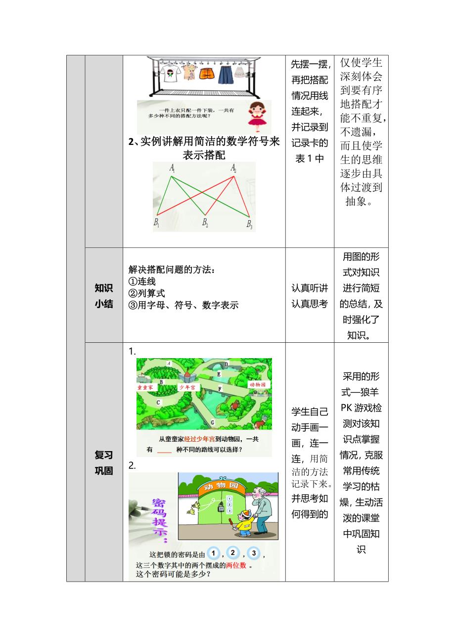 三年级上册数学教案-数学好玩 搭配中的学问｜北师大版（2014秋）(23)_第2页