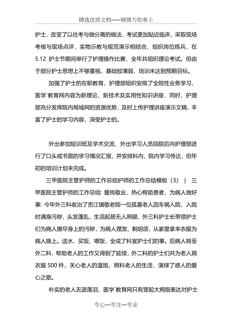 护师的工作总结模板4篇_第2页