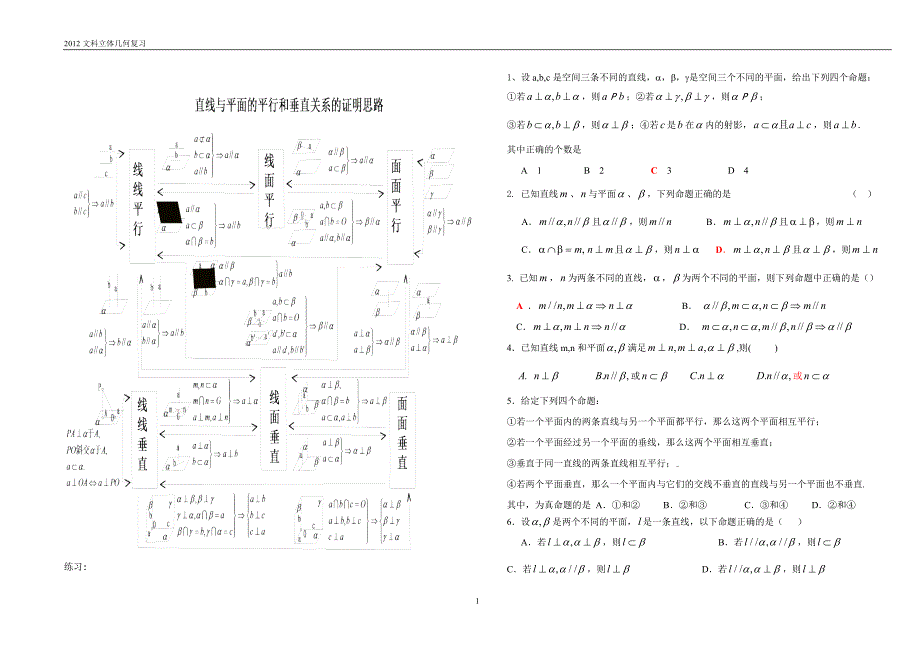 高三文科立体几何复习.doc_第1页