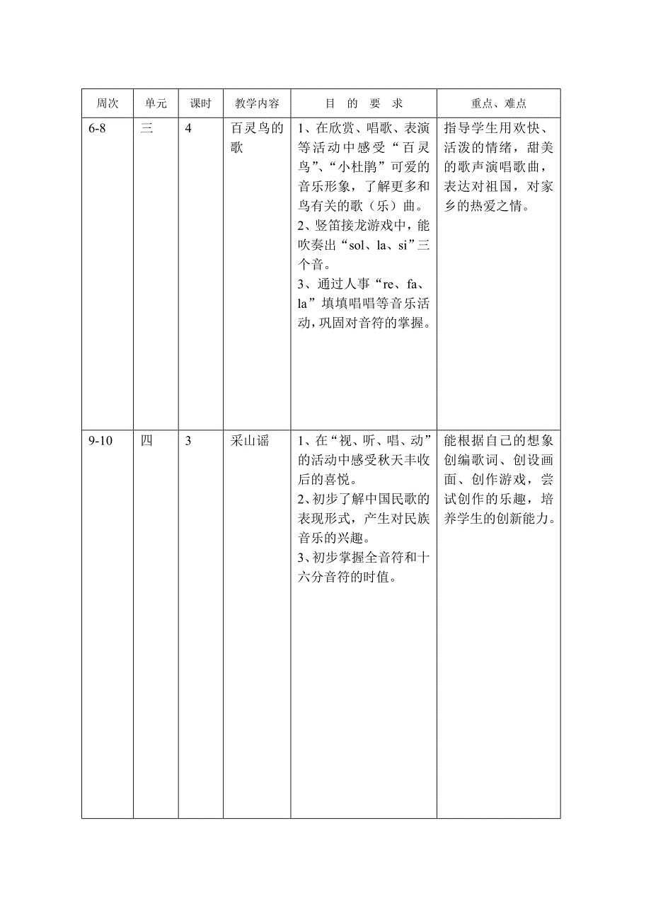 三年级上学期教学计划_第3页