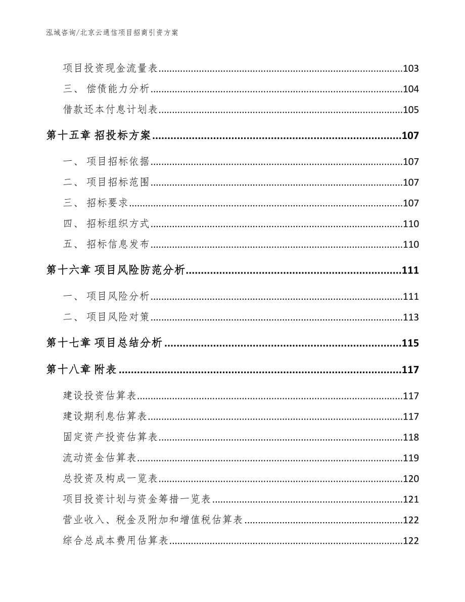 河北云通信项目招商引资方案【范文】_第5页