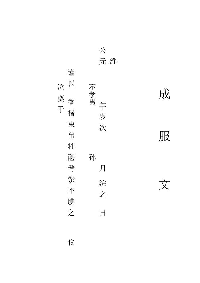 朝、中、夕奠文