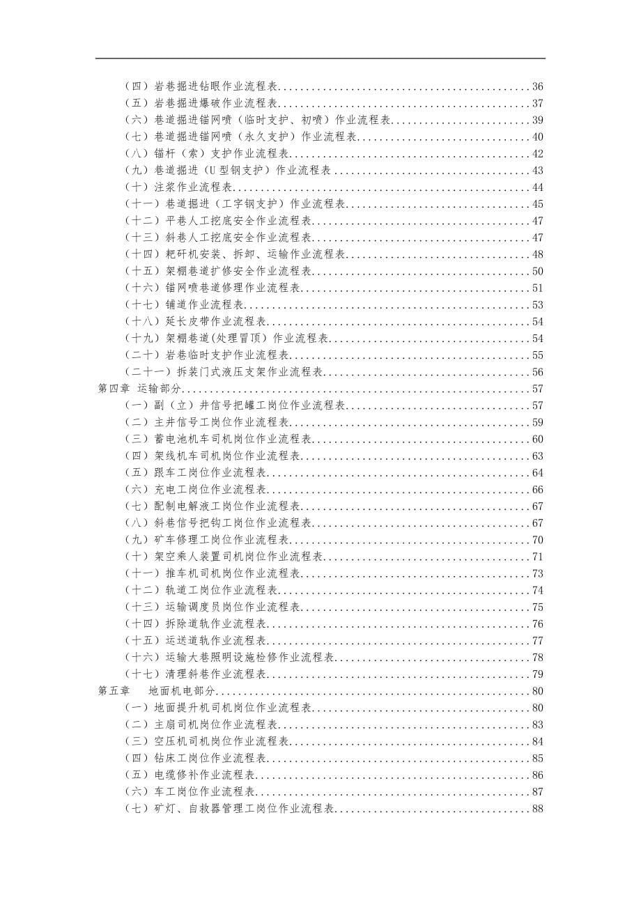 XX煤矿岗位作业流程（试行第五版）_第5页