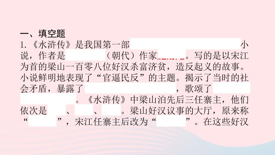 浙江省嘉兴市秀洲区高照实验学校中考语文总复习十水浒传课_第2页