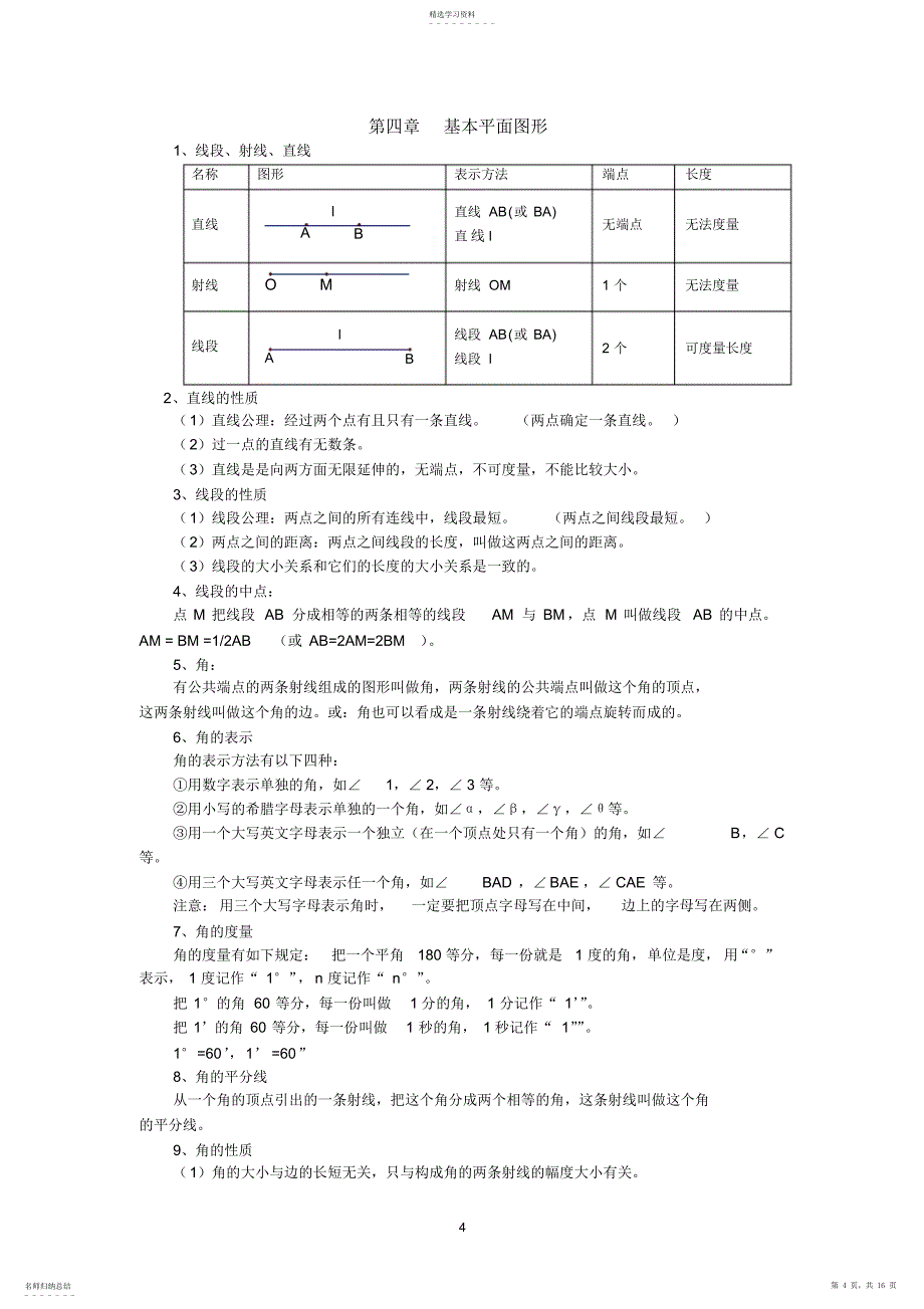 2022年初一初二数学知识点总结 2_第4页