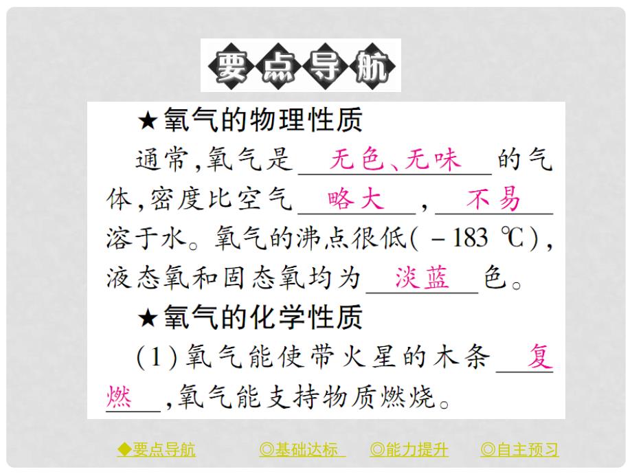 九年级化学上册 第2单元 课题2 氧气 课时1 氧气的性质课件 （新版）新人教版_第3页