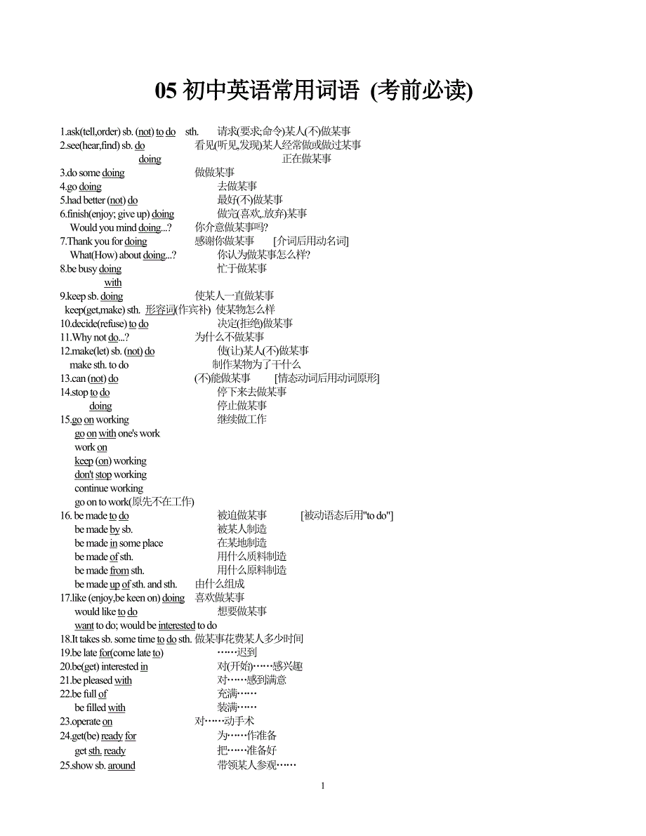 初中英语词组大全 (2).doc_第1页