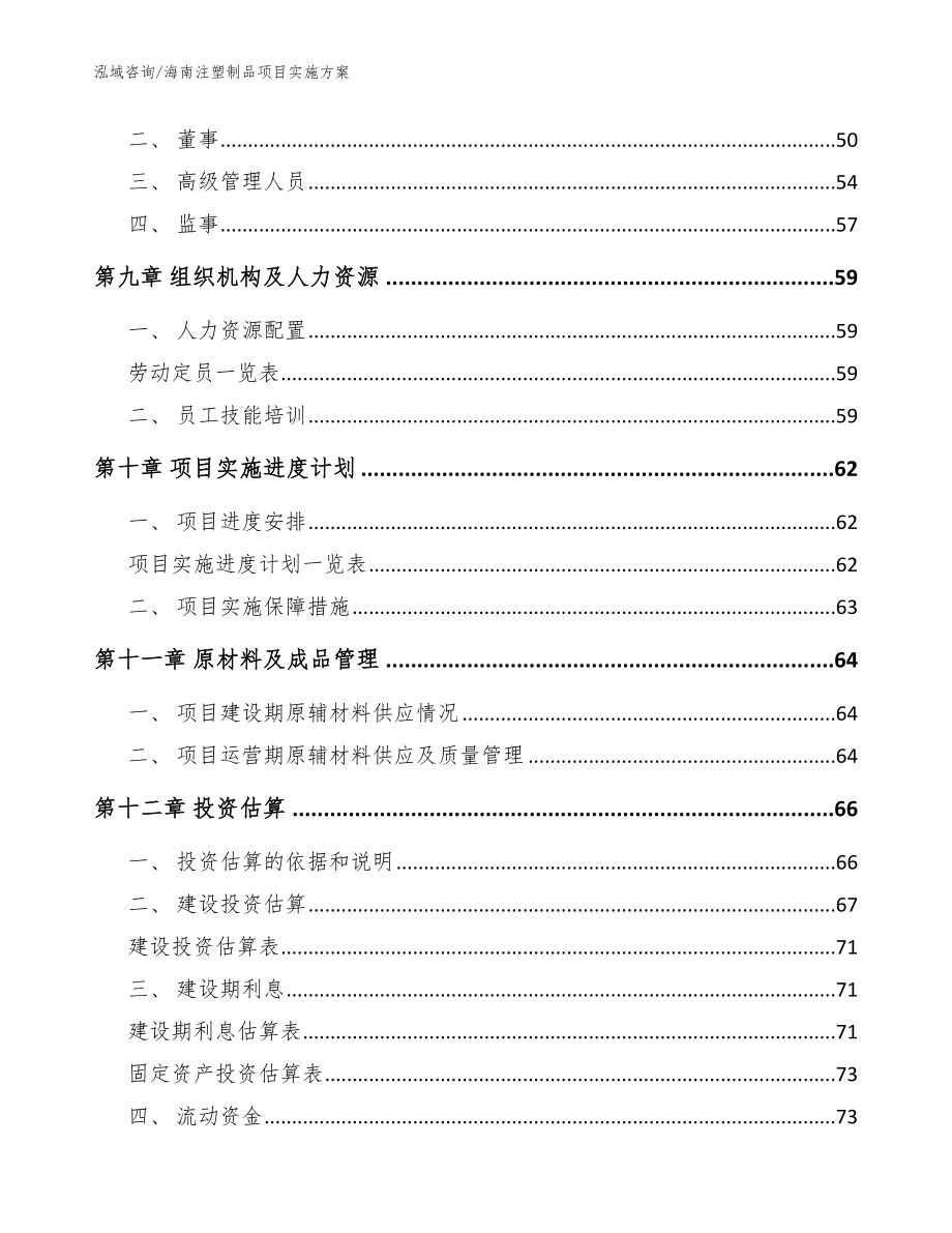 海南注塑制品项目实施方案（模板范本）_第4页