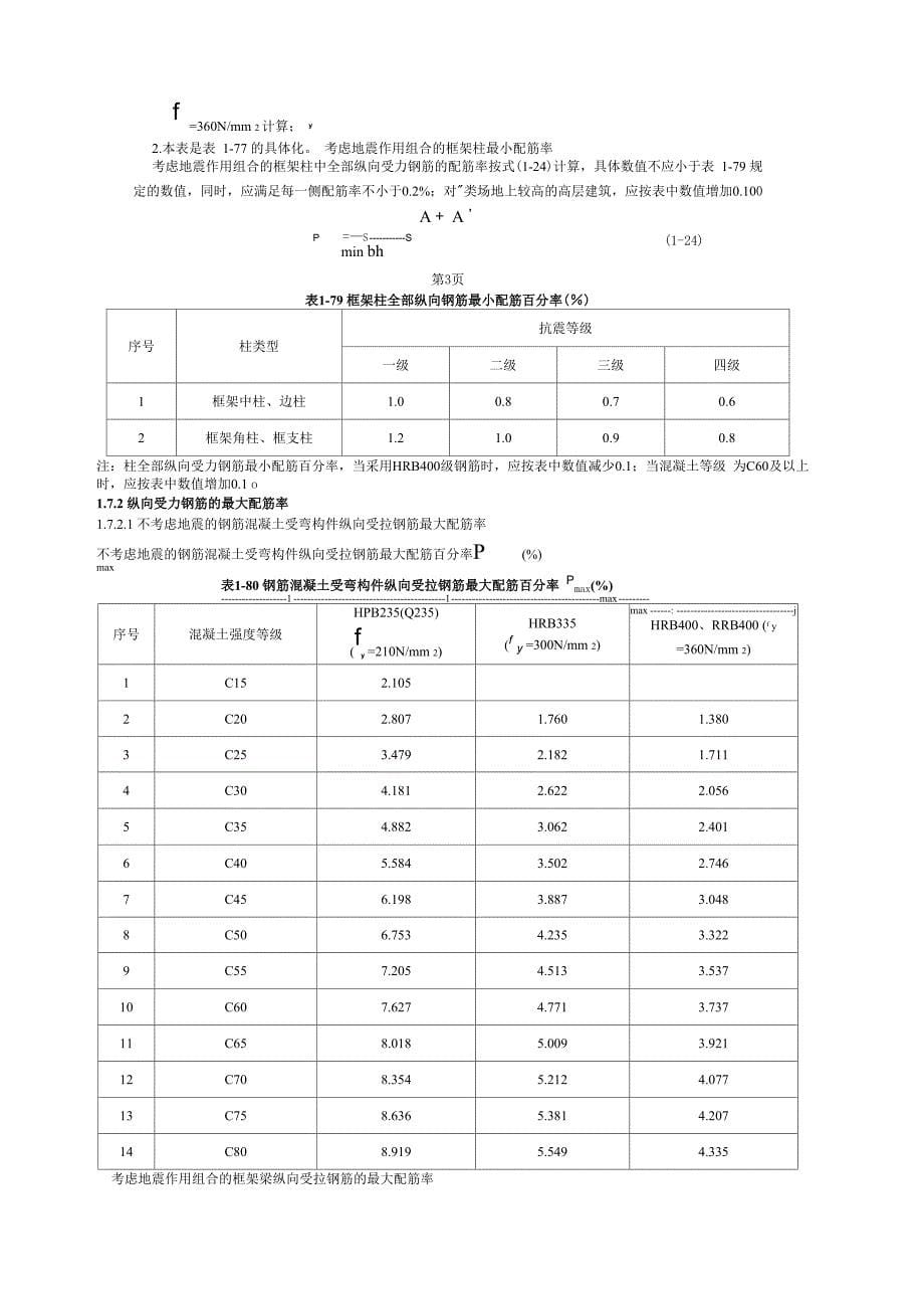 梁柱最大最小配筋率_第5页