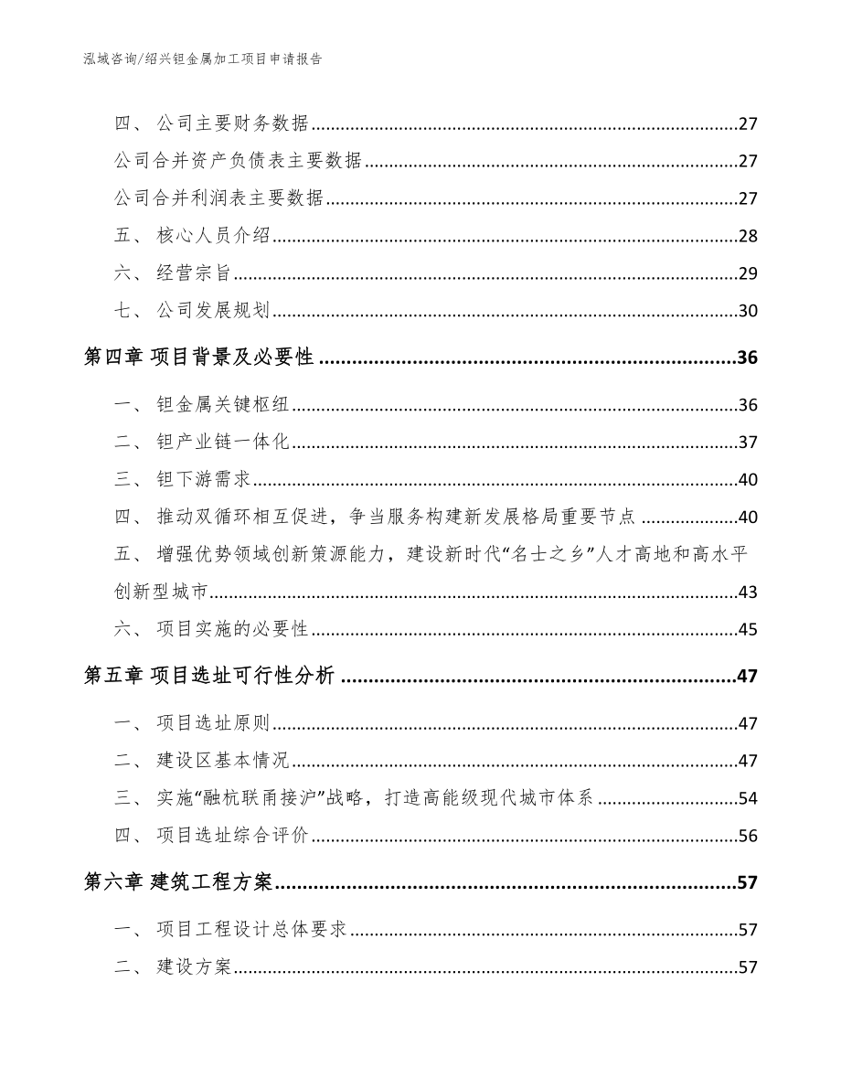 绍兴钽金属加工项目申请报告模板参考_第3页