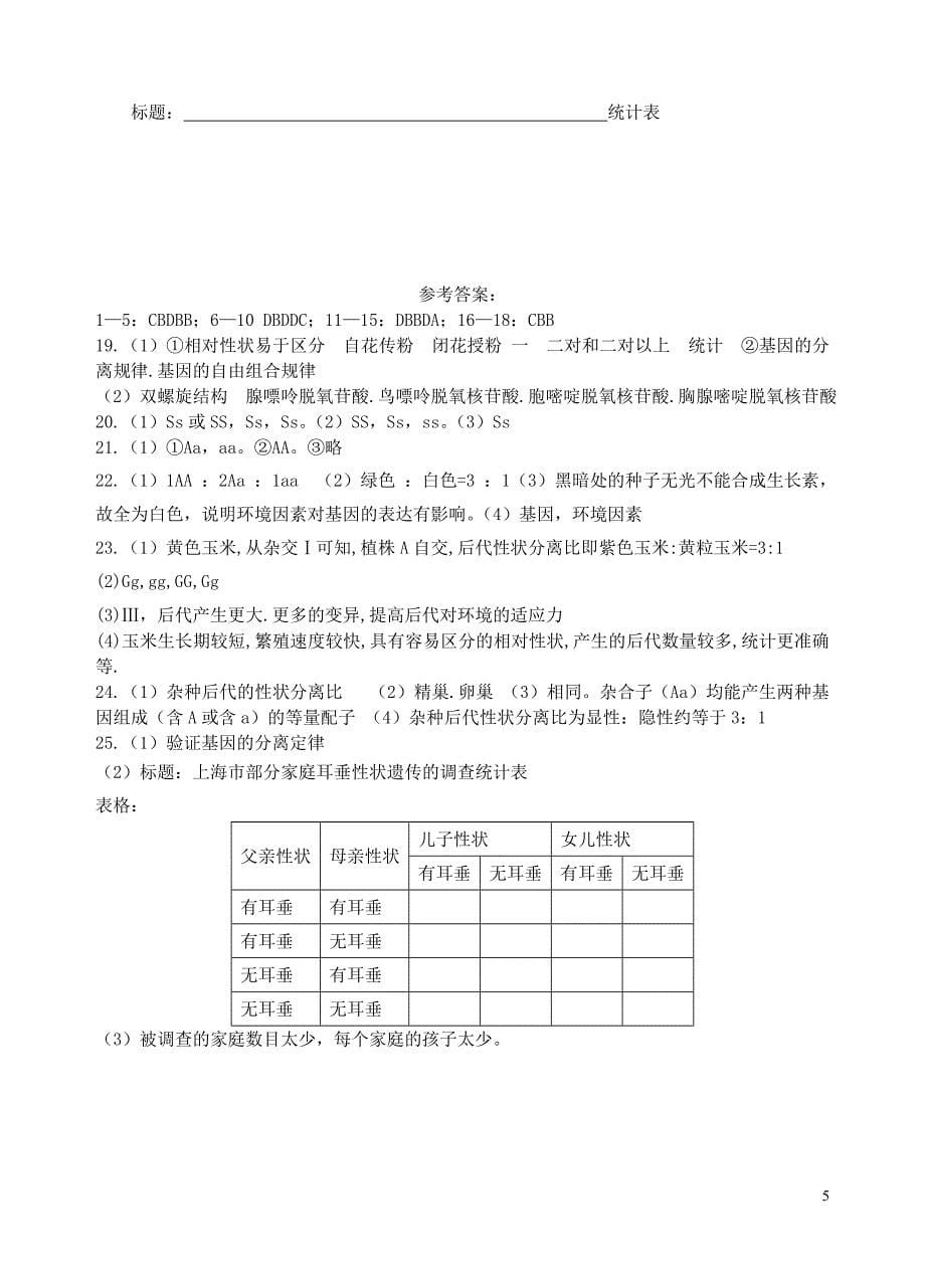 11孟德尔的豌豆杂交实验(5560Min)_第5页