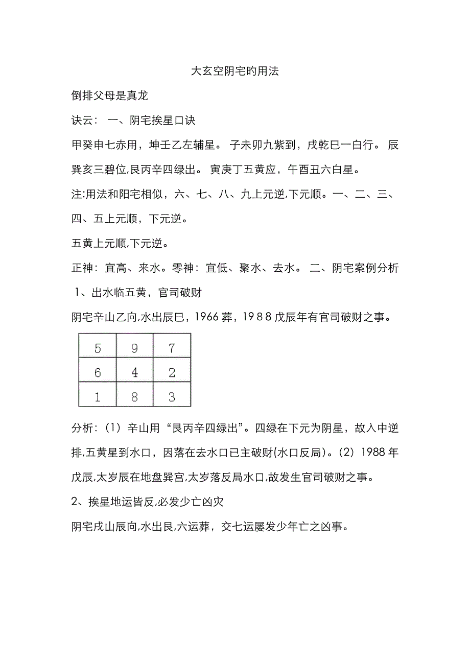 大玄空阴宅的用法_第1页