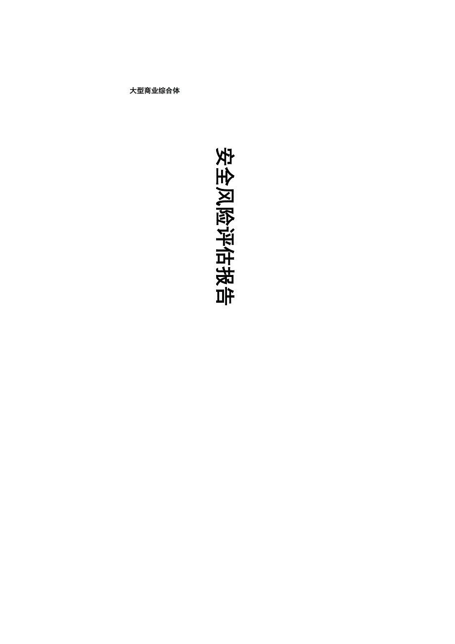 某大型商业综合体安全风险评估报告_第1页