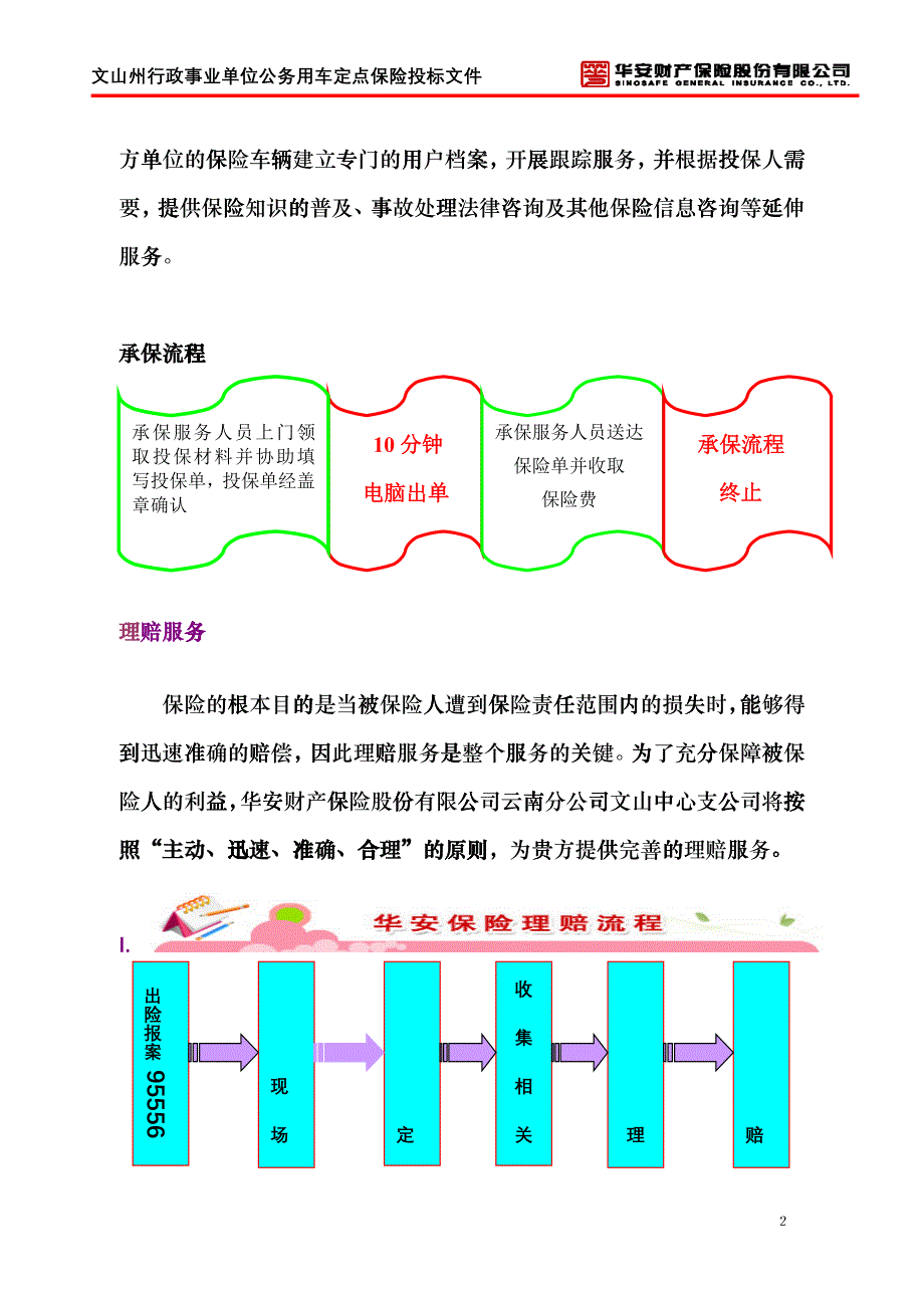 华安保险服务承诺doc-文山财政局_第2页