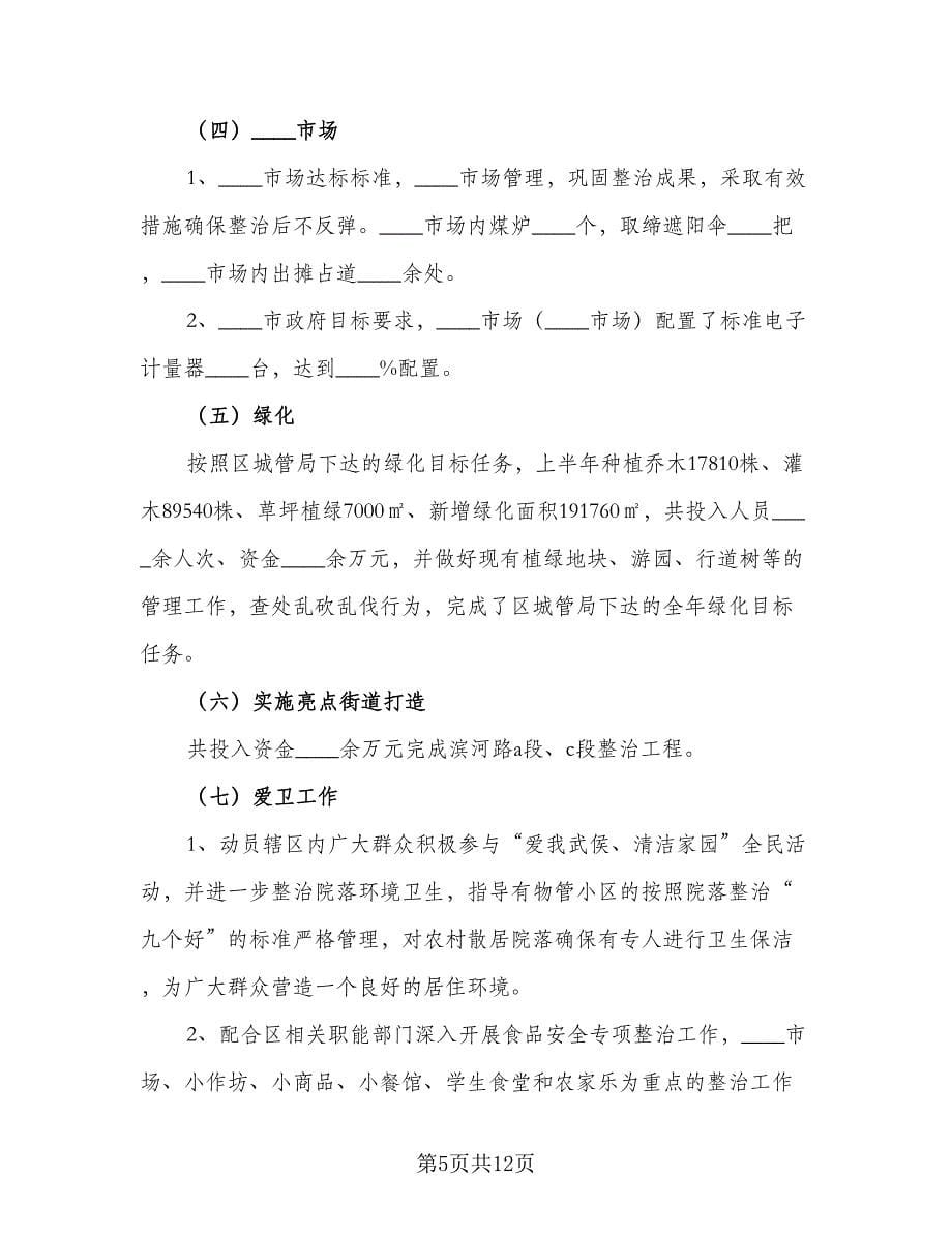 城乡环境综合整治工作计划标准样本（2篇）.doc_第5页